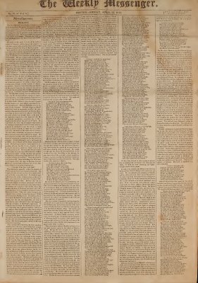 The Weekly Messenger, 23 April 1813 (vol. 2, no. 27)