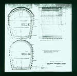 Canadian Niagara Power Company Glass Slide - Engineer Drawing of Sections of Discharge Tunnel