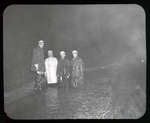 Canadian Niagara Power Company Glass Slide - Four Men in Tunnel