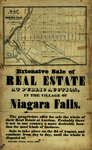 Broadside advertising a Real Estate Auction in the Village of Niagara Falls [New York], July, 1836