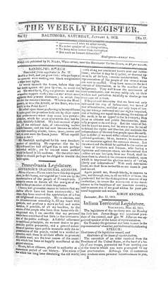 The Weekly Register - January 1812