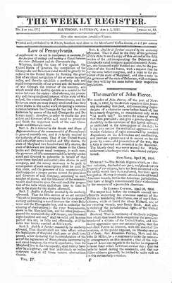 The Weekly Register - April 1813