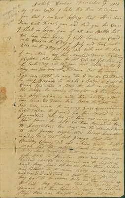 Letter - American soldier's account of battles at Chippewa, Lundy's Lane and Fort Erie, 1814