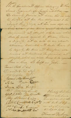 Oath of Allegiance - Chippawa - Sept 1812