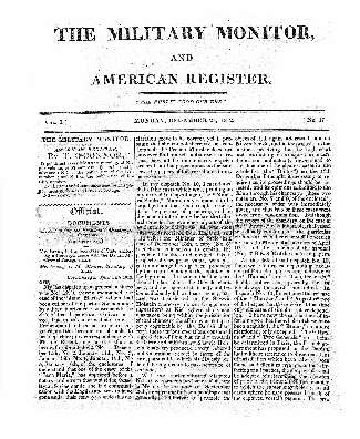 The Military Monitor and American Register- 21 December 1812