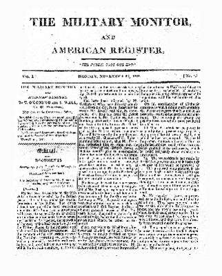 The Military Monitor and American Register- 23 November 1812