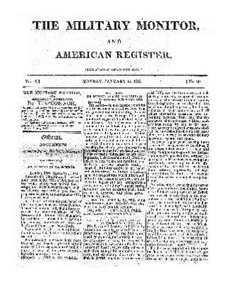 The Military Monitor and American Register- 11 January 1813