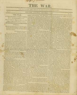 The War Vol. 1, No. 20- November 7, 1812