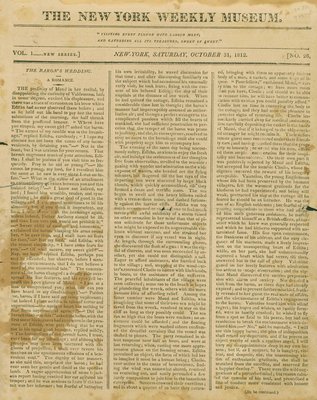 The New York Weekly Museum Newspaper, Vol. I, No.26- October 31, 1812