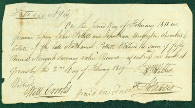 Promissory Note, February 2, 1811 - William and Abraham Nelles and Nathanial Pettit Estate