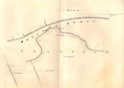 Second Welland Canal - Book 1, Survey Map 4 - Through Grantham Township