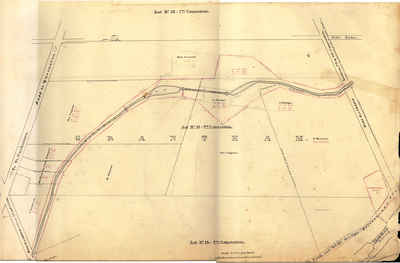 Second Welland Canal - Book 1, Survey Map 15 - Hydraulic Race and Aqueduct in Grantham