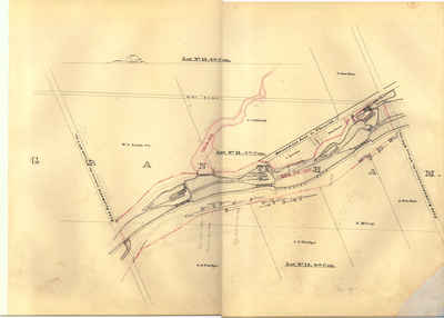 Second Welland Canal - Book 2, Survey Map 3 - Locks 8, 9 and 10 in Grantham