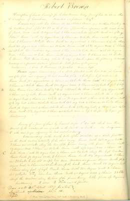 Welland Canal Survey of Lands Robert Brown 1827, land description #2