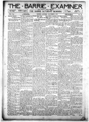 Barrie Examiner, 4 Oct 1917