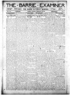 Barrie Examiner, 28 Feb 1918