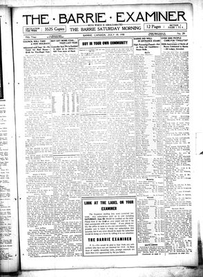 Barrie Examiner, 18 Jul 1918