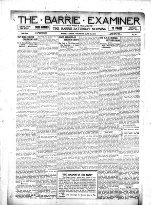 Barrie Examiner, 26 Jun 1919