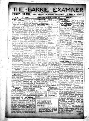 Barrie Examiner, 22 Jan 1920