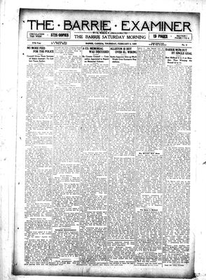 Barrie Examiner, 5 Feb 1920