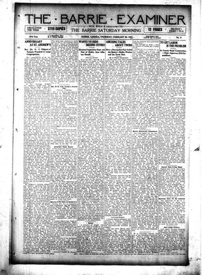 Barrie Examiner, 26 Feb 1920