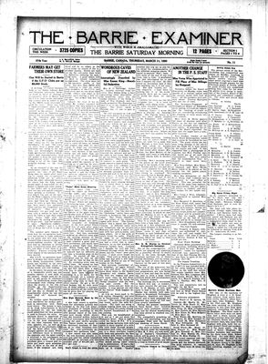 Barrie Examiner, 11 Mar 1920