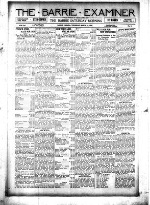 Barrie Examiner, 18 Mar 1920