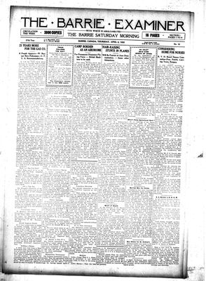 Barrie Examiner, 8 Apr 1920