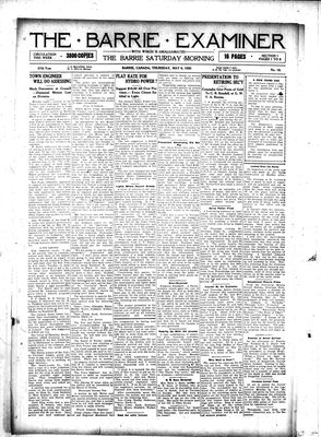 Barrie Examiner, 6 May 1920