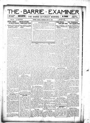 Barrie Examiner, 27 May 1920