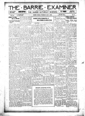 Barrie Examiner, 1 Jul 1920