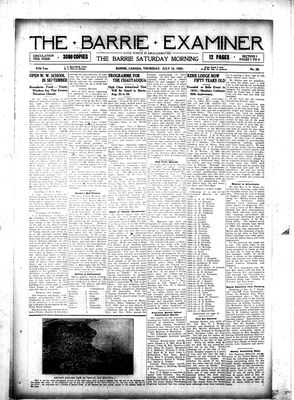 Barrie Examiner, 15 Jul 1920