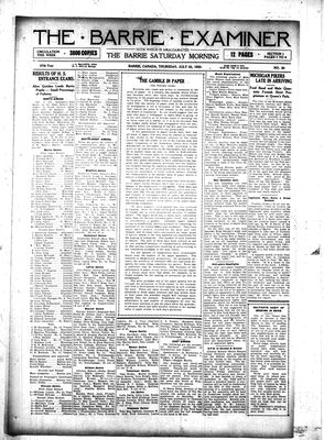 Barrie Examiner, 22 Jul 1920