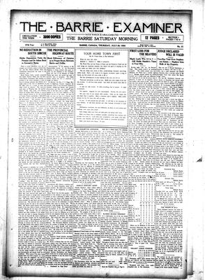 Barrie Examiner, 29 Jul 1920