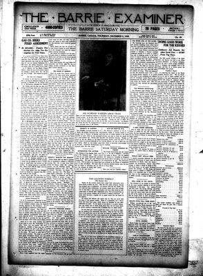 Barrie Examiner, 2 Dec 1920