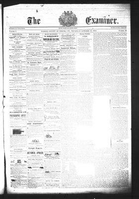 Barrie Examiner, 13 Oct 1864