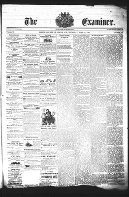 Barrie Examiner, 15 Jun 1865