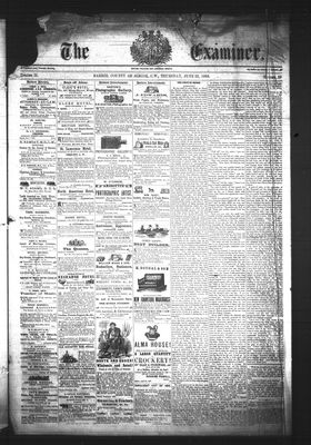 Barrie Examiner, 22 Jun 1865