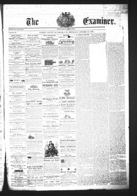 Barrie Examiner, 12 Oct 1865