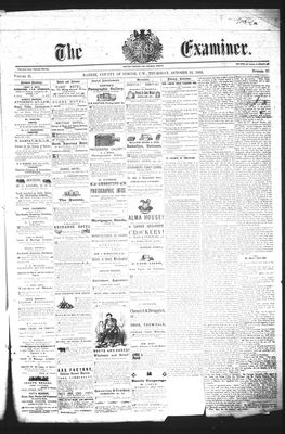 Barrie Examiner, 19 Oct 1865