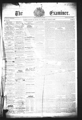 Barrie Examiner, 8 Mar 1866