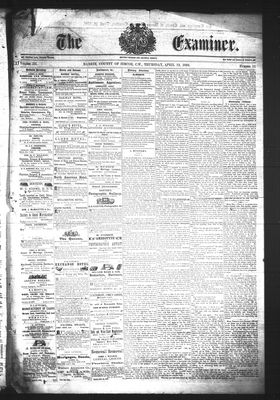 Barrie Examiner, 19 Apr 1866