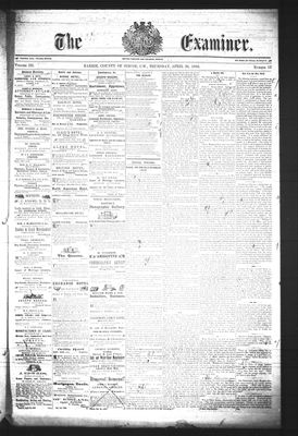 Barrie Examiner, 26 Apr 1866