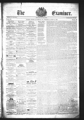 Barrie Examiner, 21 Jun 1866