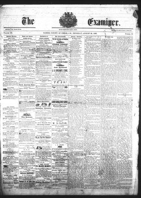 Barrie Examiner, 30 Aug 1866