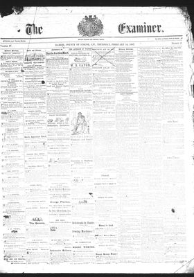 Barrie Examiner, 14 Feb 1867