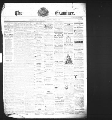 Barrie Examiner, 11 Jul 1867