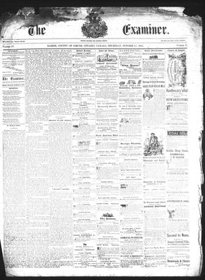 Barrie Examiner, 17 Oct 1867