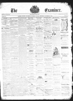 Barrie Examiner, 31 Oct 1867