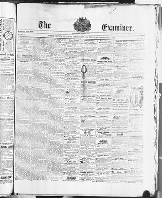 Barrie Examiner, 3 Sep 1868